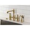 Kingston Brass Bridge Kitchen Faucet with Brass Sprayer, Brushed Brass KS7277BPLBS - alternate 3