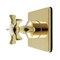 Kingston Brass Single-Handle Six-Way Diverter Valve with Square Trim Kit, Polished Brass KS4042NX - alternate 1