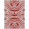 Homeroots 5' X 8' Red And Ivory Animal Print Washable Indoor Outdoor Area Rug 600649 - alternate 6