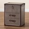 Baxton Studio Calidore Vintage Silver Metal 2-Drawer End Table 251-13873-ZORO - alternate 7