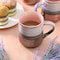 Gibson Home Copper Tonal 4 Piece 18 Ounce Stoneware Cup Set in Mauve 142965.01 - alternate 2