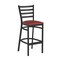 Flash Furniture HERCULES Black Ladder Back Metal Restaurant Barstool - Red Vinyl Seat XU-DG697BLAD-BAR-RDV-GG - alternate 1