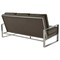 Leisuremod Jefferson Contemporary Velvet Sofa with Silver Frame, Dark Grey JAS77DGR - alternate 5