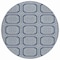 Homeroots 8' Navy Blue And Ivory Round Geometric Washable Indoor Outdoor Area Rug 610837 - alternate 7