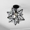 Jonathan Y Ava 14.5" 1-Light Farmhouse Bohemian Iron/Glass LED Semi Flush Mount, Black/Clear JYL9923A - alternate 6