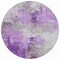 Homeroots 8' Purple Eggplant And Ivory Round Abstract Washable Indoor Outdoor Area Rug 616840 - alternate 7