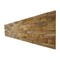Homeroots Brown 3D Embossed Abstract Brushed Teak Reclaimed Wood Decorative Wall Panels 617480 - alternate 5