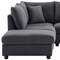 Homeroots 79" Dark Gray Fabric Modular Sleeper Sofa With Ottoman 568301 - alternate 6