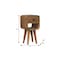 Homeroots 16" Oak Solid Wood Square One Drawer Nightstand 722560 - alternate 3