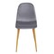 Homeroots Set of Four Gray and Oak Velvet and Steel Dining Side Chairs, 4PK 719407 - alternate 1