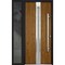 Vdomdoors Steel Door Deux 1744 Natural Oak Sidelight Exterior Black Window Stainless Inserts Single Modern Pa DEUX1744EXD-OAKB-W36+14 x H80-Left-hand Inswing - alternate 5