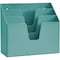 Acrimet Horizontal Triple File Folder Holder Organizer (Solid Green Color) 860.VO - alternate 1