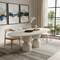 Homeroots 94" Beige Marble Double Pedestal Base Oval Dining Table 718901 - alternate 1