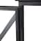 Homeroots 41in Black Iron Sideboard with Two Glass Doors 391981 - alternate 5