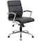 Boss Executive CaressoftPlus Chair with Metal Chrome Finish, Mid Back B9476-BK - alternate 1