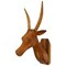 Homeroots 28" Brown Solid Wood Elk Head Hanging Dimensional Sculpture 401293 - alternate 5