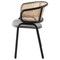 Leisuremod Ervilla Dining Chair with Stainless Steel Legs Velvet Seat and Wicker Back, Grey, 4PK EC20GR4 - alternate 6