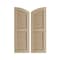 Ekena Millwork Knotty Pine 2 Equal Louver w/Elliptical Top Faux Wood Shutters, 12W x 40H 36 Low Side, PR SHULVL12X40KPPR - alternate 1