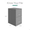 Space Solutions 14.25 in W 2 Drawer Vertical File Cabinet, Arctic Silver 24400 - alternate 6