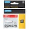 Dymo Label Tape Cartridge, White/Red, Labels/Roll: Continuous 1805416 - alternate 1