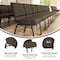 Flash Furniture Hercules Church Chair, Brown Back, 21-1/4 in W 25" L 33" H, Fabric Seat FD-CH0221-4-GV-S0819-BAS-GG - alternate 7