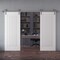 Sartodoors Double Barn Door 60x96 inches White Solid Core Modern Interior ROYAL9888DB-S-EMAL-6096 - alternate 1