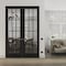 Sartodoors Hidden Double Doors, Felicia 3355 Matte Black Concealed Metal Frame 48 x 80 (2* 24x80) Left-hand Ou FELICIA3355DMF-BLK-48x80-LH-O - alternate 3