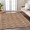 Homeroots 3' X 5' Copper And Beige Geometric Washable Indoor Outdoor Area Rug 595025 - alternate 7