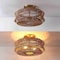 Jonathan Y Maya 23.75" 2-Light Bohemian Farmhouse 2-Tier Metal Hand-Woven Paper Rope Tapered Drum LED Semi Flus JYL1612A - alternate 9