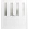 Vdomdoors Sliding Closet Double Bi-fold Doors, Mela 7012 White Silk, Sturdy Tracks Moldings Trims Hardware Se MELA7012DBF-WS-72 x 84 (4* 18x84) - alternate 1