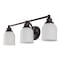 Jonathan Y Lydia 24" 3-Light Farmhouse Cottage Metal LED Vanity Light w/ Frosted Glass Shades, Oil Rubbed Bronze JYL7551C - alternate 7