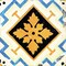 Homeroots 8" x 8" Gold Snowflake Peel and Stick Removable Tiles 400488 - alternate 3