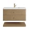 James Martin Vanities Allamari 36" Single Vanity, Dune Mist w/ Single Hole 3 CM White Zeus Silestone Top D640-V36-DMS-3WZ - alternate 1