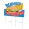 Signmission Burger Combos Die Cut Yard & Stake outdoor plastic coroplast window, C-DC-2436-DS-Burger Combos19 C-DC-2436-DS-Burger Combos19 - alternate 1