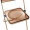 Leisuremod Lawrence Acrylic Folding Chair with Gold Metal Frame, Tangerine LFG19OR - alternate 7
