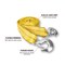 Performance Tool Tow Strap w/Hooks, Yellow, 2 in W W1823 - alternate 2