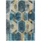 Homeroots 10' X 14' Teal Blue Gold And Silver Geometric Washable Indoor Outdoor Area Rug 618762 - alternate 6