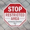 Signmission Stop Restricted Area Authorized Per, 10 inch X 10 inch, Aluminum Metal Signs, 2PK OC-A-2PACK-10-273 - alternate 4