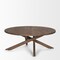 Homeroots 42" Brown Solid Wood Round Cross Legs Coffee Table 597142 - alternate 5