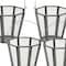 Homeroots Set of Four Gray Distressed Geometric Iron And Glass Tabletop Votive Candle Holders, 4PK 517603 - alternate 4