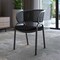 Leisuremod Ervilla Dining Armchair in Black Steel Frame with Black Wicker Back and Black Seat ECBL-20BL-BL - alternate 8