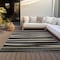 Homeroots 3' X 5' Black Brown And Ivory Striped Washable Indoor Outdoor Area Rug 597301 - alternate 7
