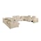 Homeroots Beige Italian Leather Power Reclining U Shaped Twelve Piece Corner Sectional With Console 632553 - alternate 8