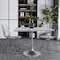 Leisuremod Square 36.41 in W, 29.34 in L, Resin/Stainless Steel, White VT20BS-S36WMR - alternate 4