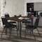 Regency Square Kee Breakroom Table W/ 4 Restaurant Stack Chairs, 42 in W, 42 in L, Neo Walnut TB4242NWBPBK29BK - alternate 6