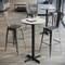 Flash Furniture 24" RND Tabletop, Seamless Surface Technology, White Faux Marble with 22x22 Black Bar Height X-Base ST-RD24-WHMAR-T2222B-GG - alternate 6