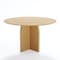Homeroots 52" Beige Solid Wood Pedestal Base Round Top Dining Table 712169 - alternate 3
