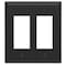 Amerelle Century Matte Black 2 gang Steel Wall Plate 163RRMB - alternate 1