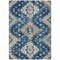 Homeroots 8' X 10' Navy Blue Beige And Ivory Medallion Washable Indoor Outdoor Area Rug 589011 - alternate 7