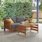 Alaterre Furniture Alaterre Barton Patio Loveseat and Coffee Table Set for Porch or Poolside Natural Finish 80-BARTON-2SOFATB-G - alternate 6
